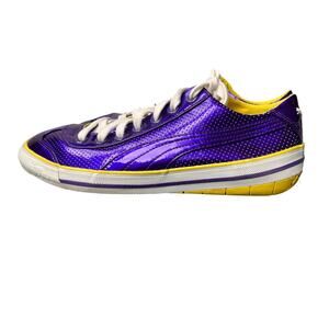 Puma Womens Sneaker Metallic Purple Low Top SZ 8.5 Rare Stylish Casual Sporty